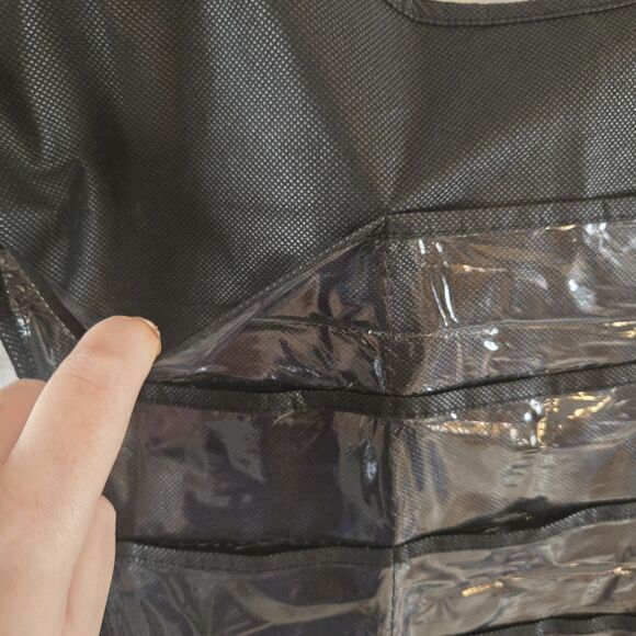 Lil Black Dress Hanging Jewelry Organizer Holder 30 Pockets & 14 Back Hoops NWOT - Picture 3 of 6